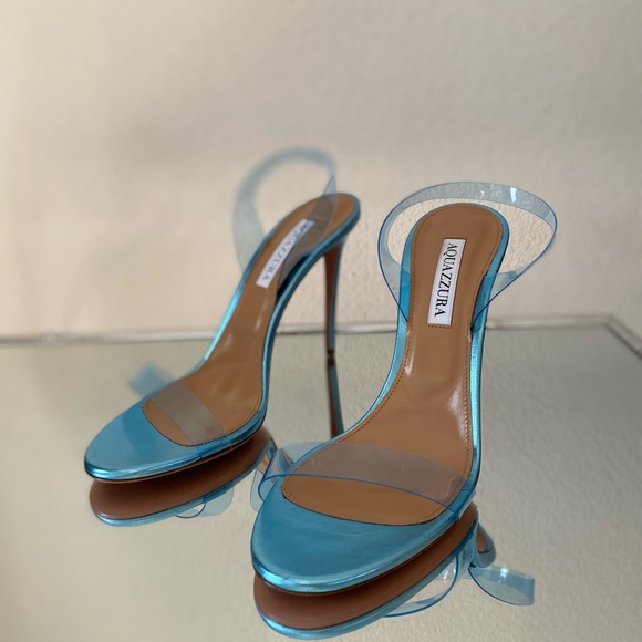 Aquazzura So Nude PVC Slingback Sandals 38.5 - Picture 7 of 14
